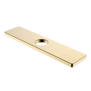 Square brushed gold deck plate for kitchen sink faucet