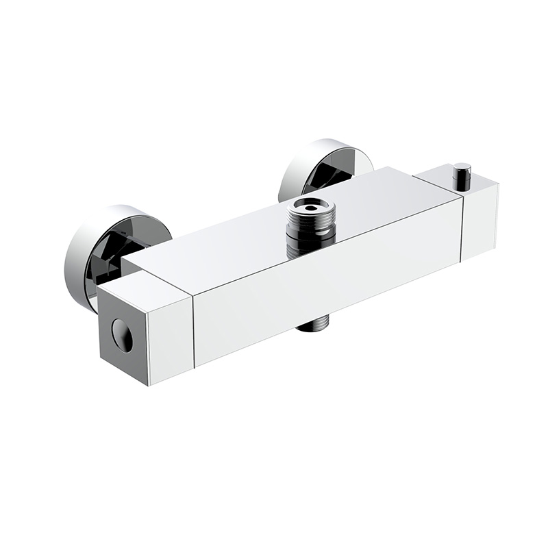 Wall mounted 2 way thermostatic square bath shower bar mixer Arc Fictures