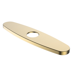 Round brushed gold kitchen sink faucet hole cover base deck plate