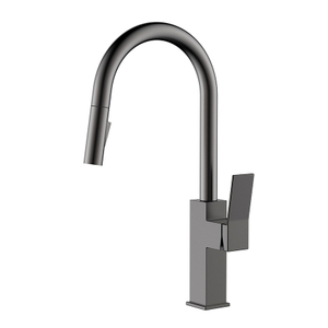 Gun Metal Stainless Steel Kitchen Tap with Pull Out Spray