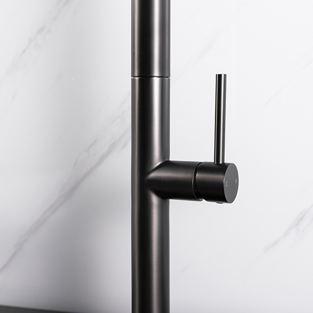 gunmetal black kitchen faucet