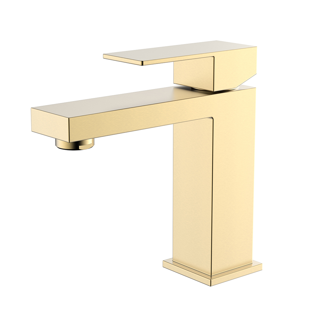 Brushed Gold Stainless Steel Bathroom Faucet