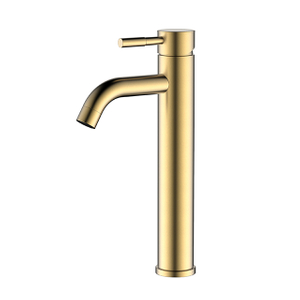 SUS304 stainless steel brush gold vessel bowl faucet