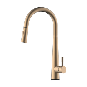 Hand touch control rose gold pull down kitchen faucet with sensor