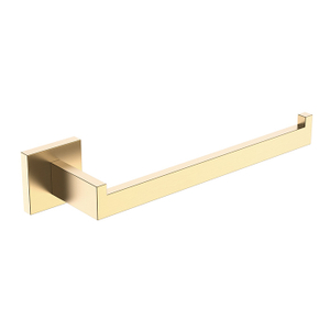 Wall mounted stainless steel brushed gold bathroom hand towel holder